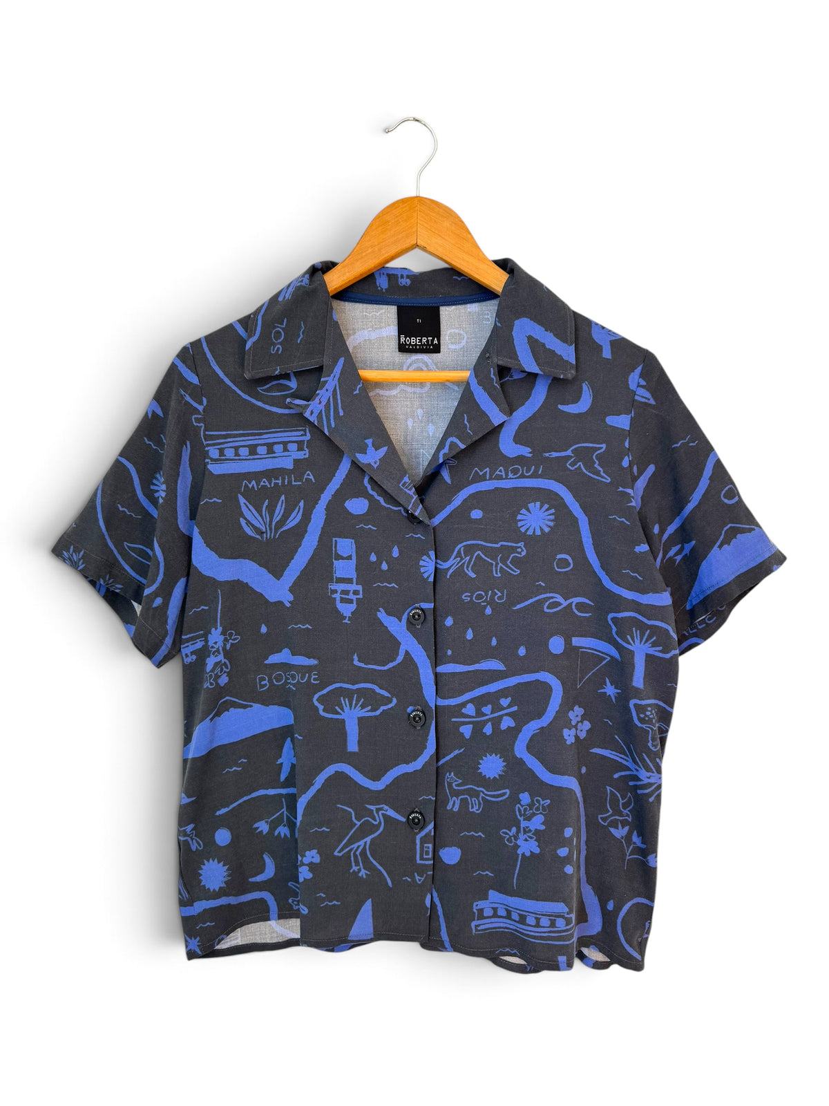 GUAYABERA MAPA AZUL