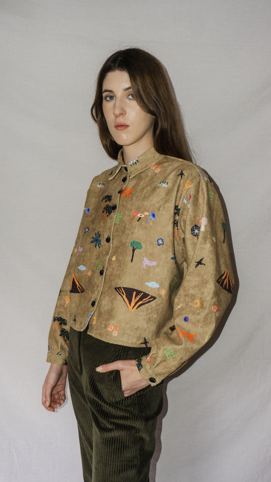 CAMISA ELSA COTELE VOLCANES VERDE MUSGO