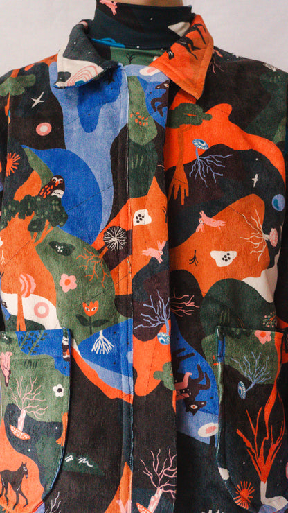 CHAQUETA ACOLCHADA BOSQUE MAGICO