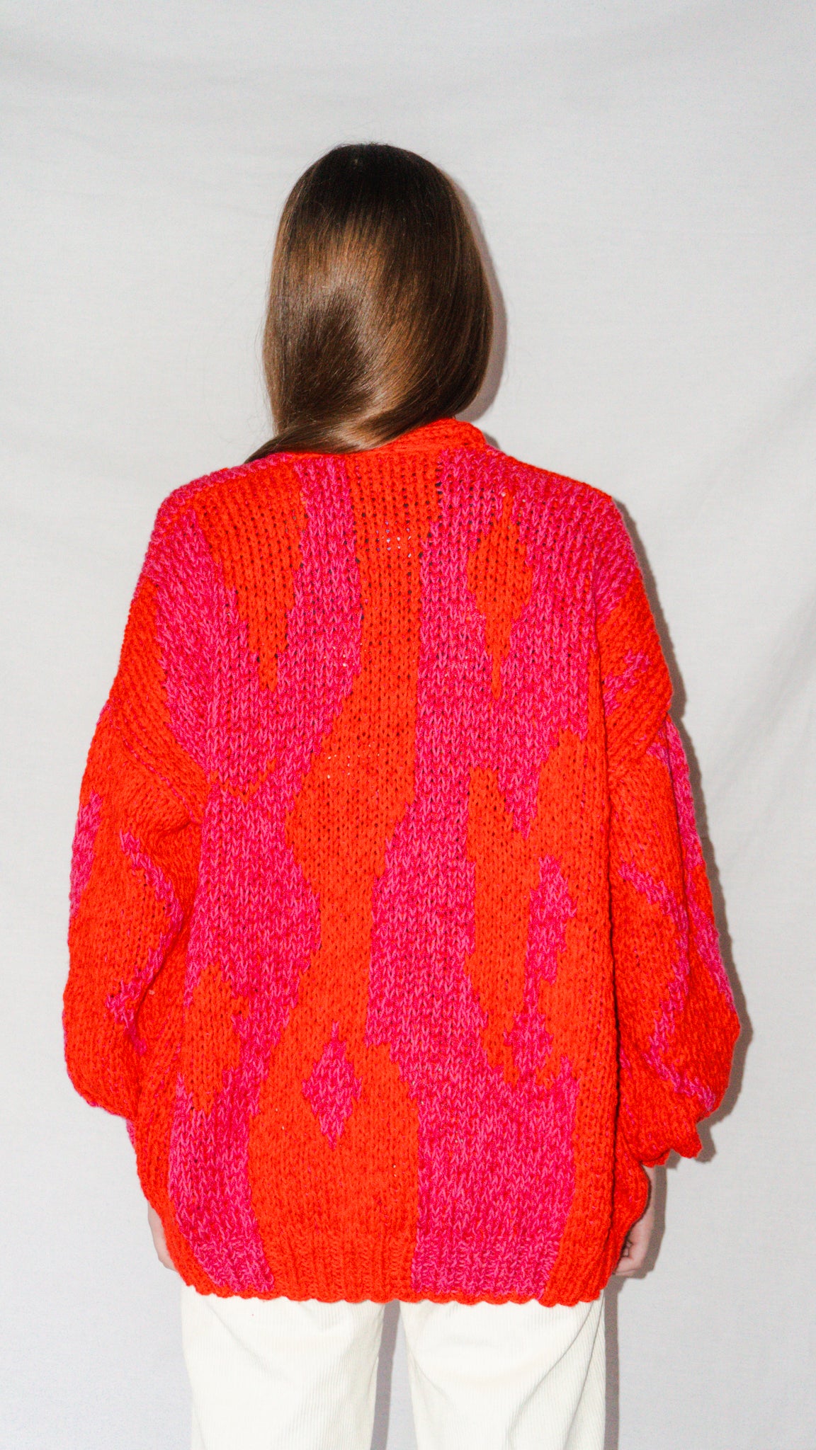 CHALECO CARPET FUCSIA ROJO LARGO