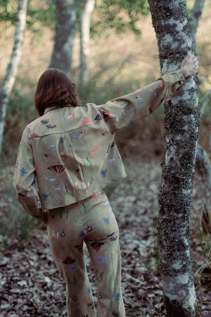 PANTALON RECTO COTELE VOLCANES VERDE MUSGO