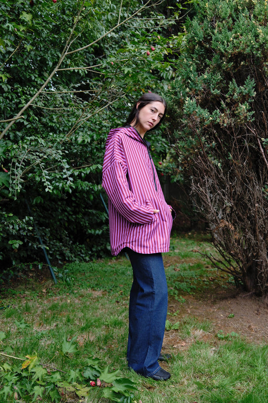 CHAQUETA IMPERMEABLE REVERSIBLE HONGOS/RAYAS