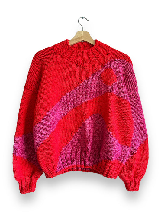 SWEATER SOL ROJO FUCSIA