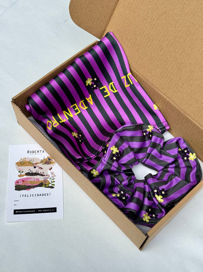 CAJA SET RAYAS FLORES