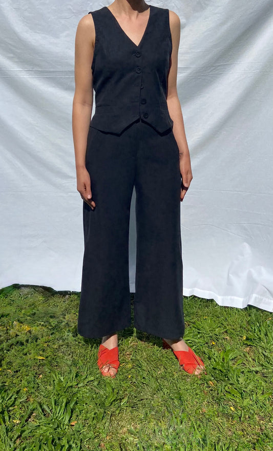 PANTALON TUBO NEGRO TENCEL