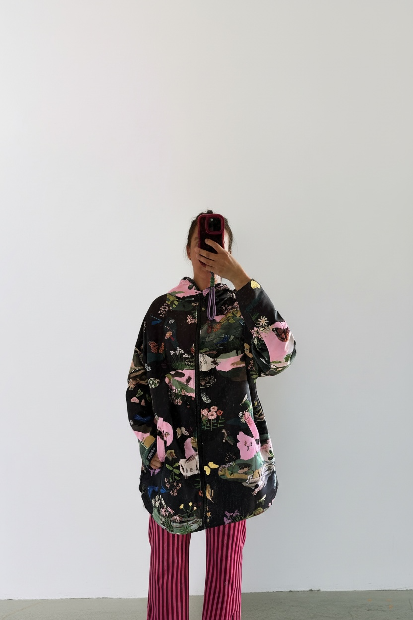 CHAQUETA IMPERMEABLE REVERSIBLE REPELENTE AL AGUA