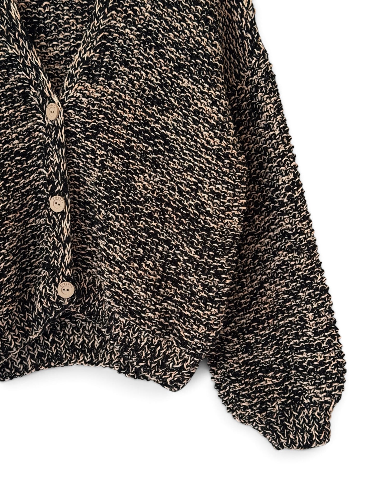 MOMA CORTO ABIERTO MATIZADO DAMASCO NEGRO