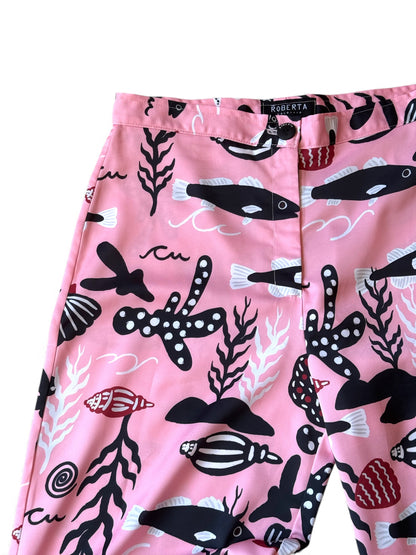 PANTALON TUBO PECES ROSA