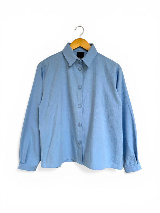 CAMISA DORA ALGODÓN CELESTE