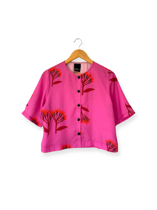 TOP LOLA FLORES FUCSIA