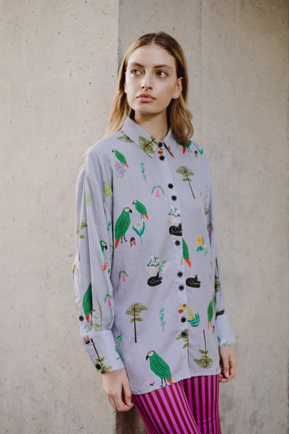 CAMISA GLOBO CHOROY MALVA
