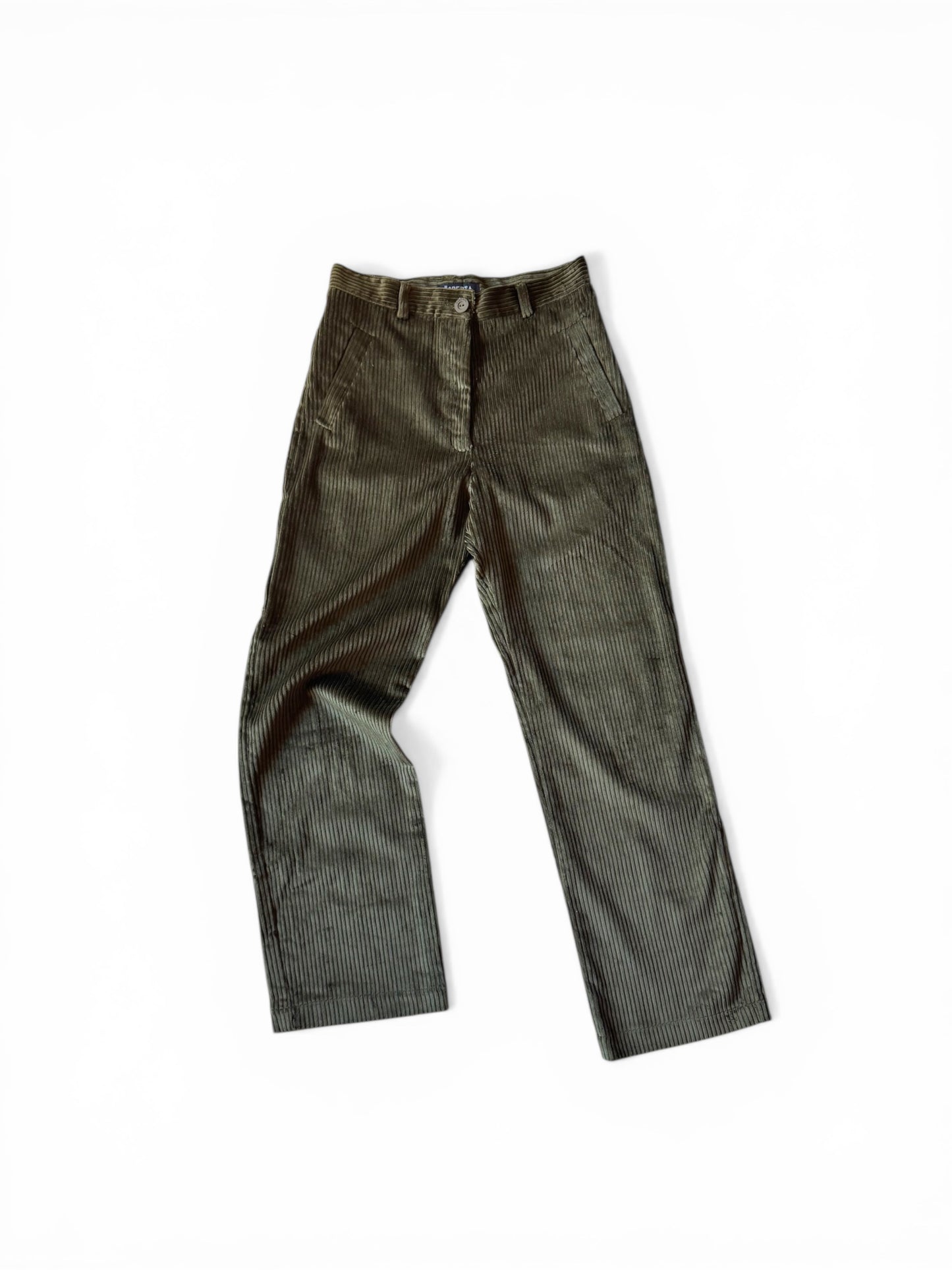 PANTALON COTELE RECTO VERDE MUSGO