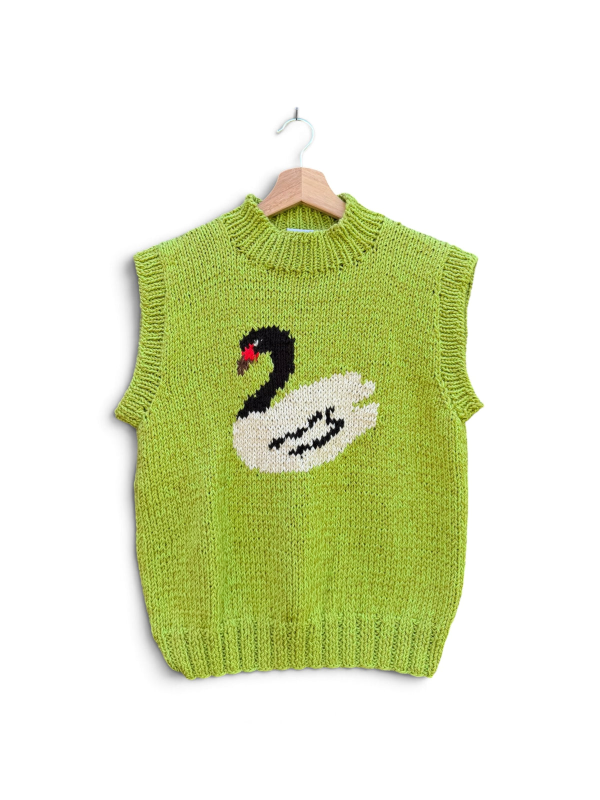 SWEATER SIN MANGAS CISNE VERDE