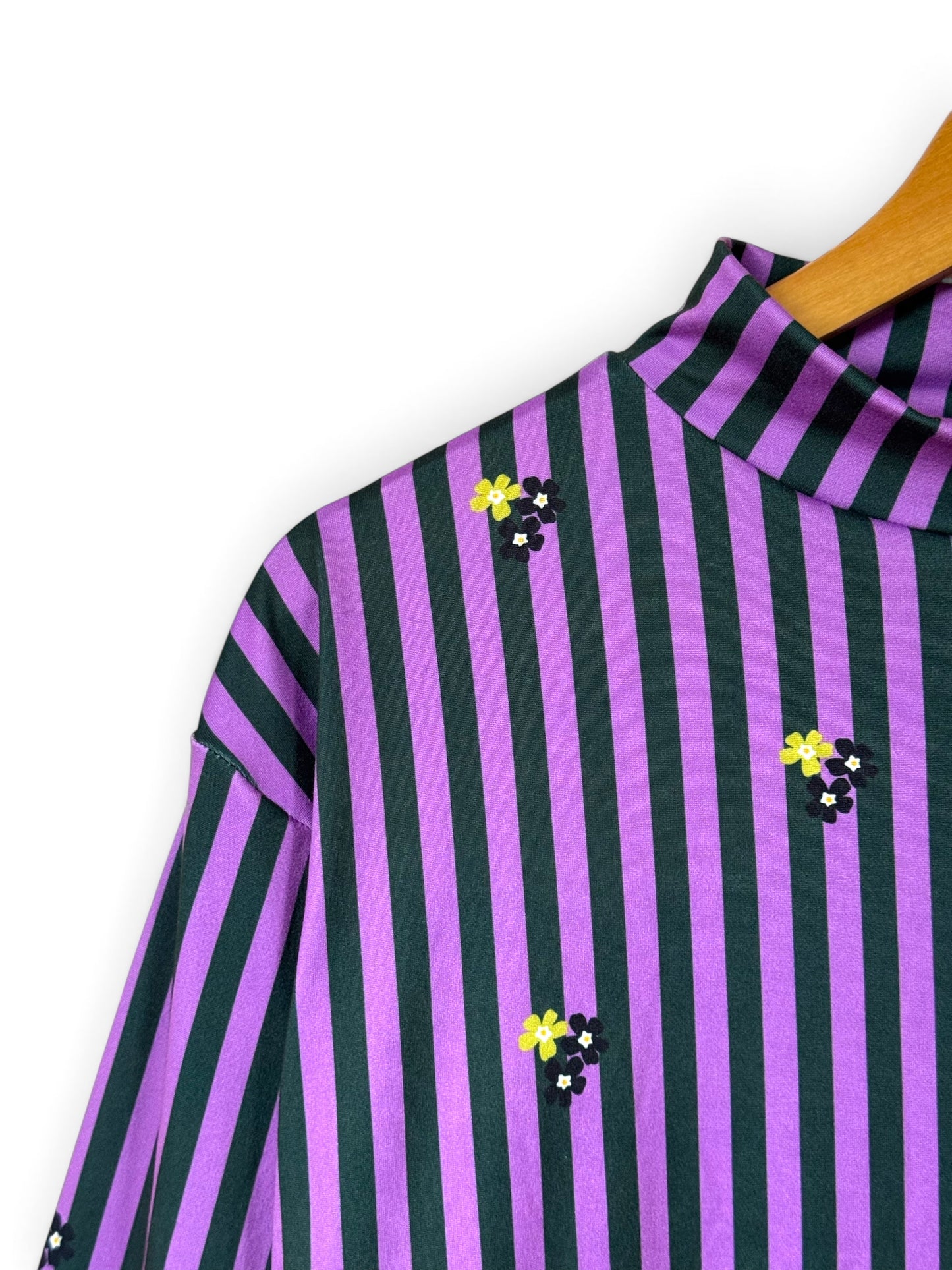 POLERA TORTUGA RAYAS FLORES