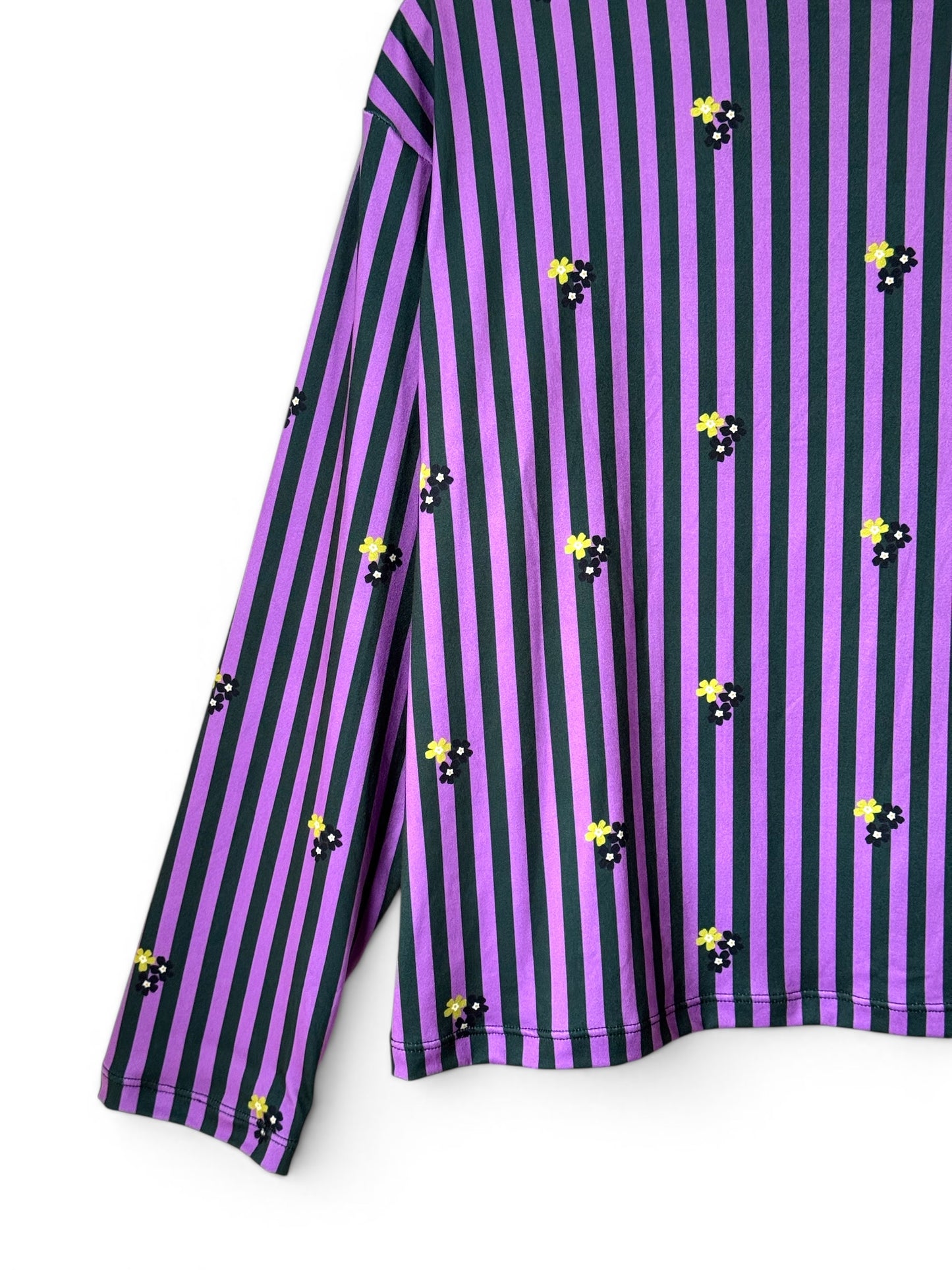 POLERA TORTUGA RAYAS FLORES