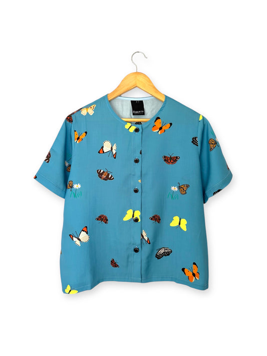 TOP LOLA MARIPOSAS CELESTE