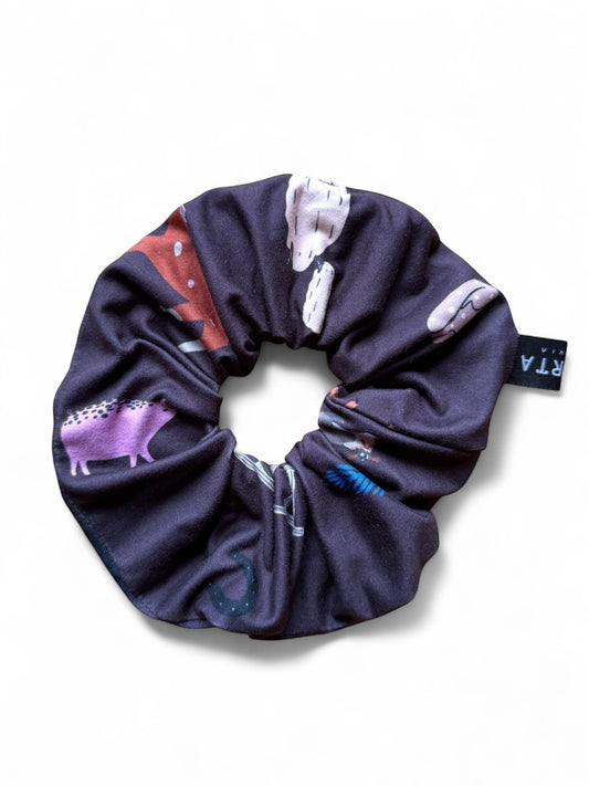 SCRUNCHIE ANIMALES CAMPO CAFÉ