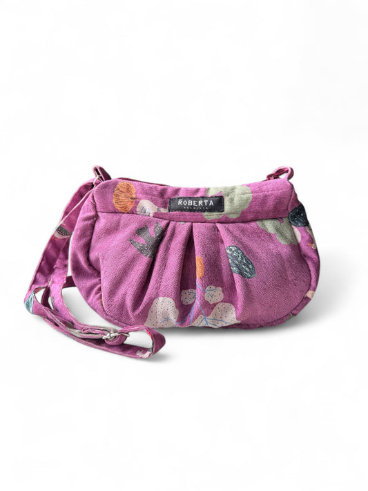 CARTERA ACOLCHADA AVES FRAMBUESA