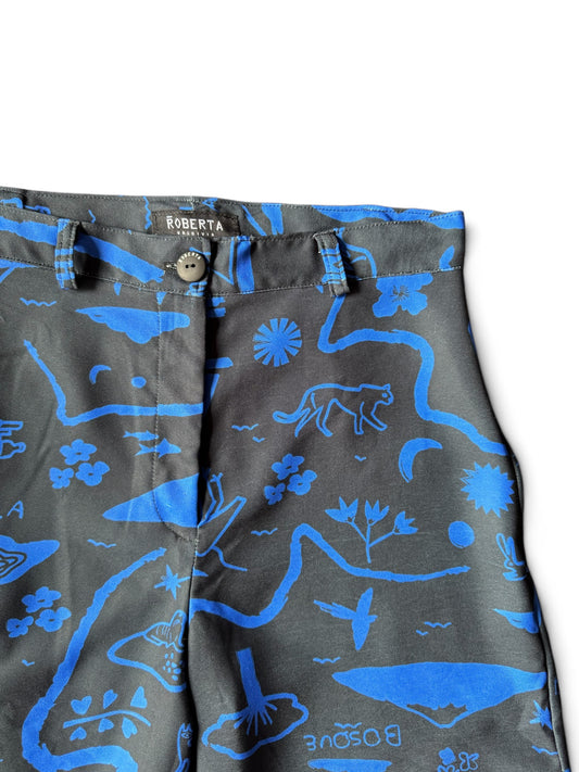 PANTALON TUBO MAPA AZUL NEGRO
