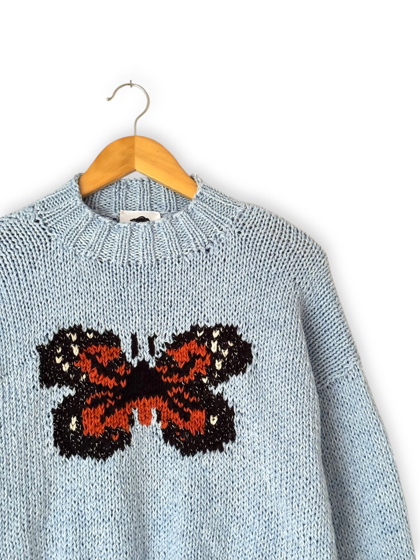 SWEATER MARIPOSA MONARCA CELESTE