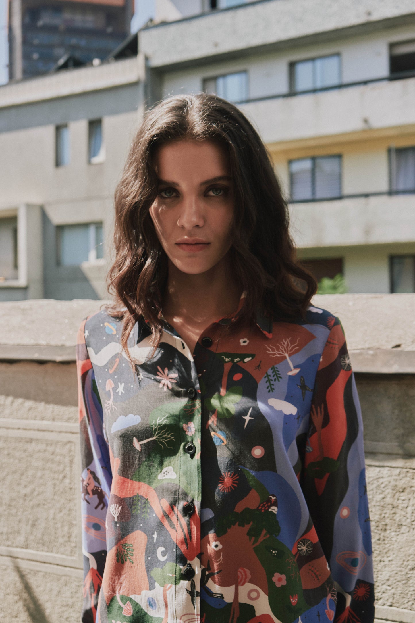 CAMISA BOTONERA CORTA BOSQUE MÁGICO