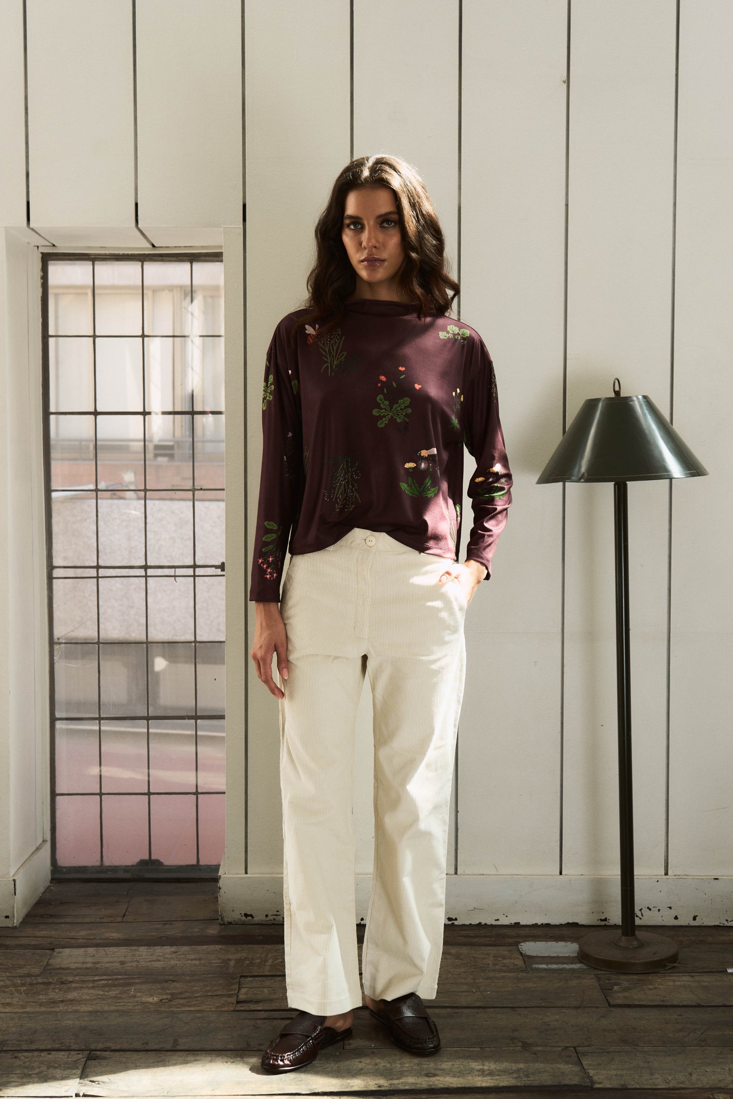 PANTALON COTELE RECTO CRUDO