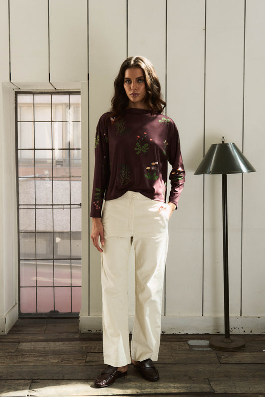 PANTALON COTELE RECTO CRUDO