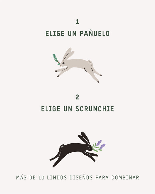CAJA SET SCRUNCHIE + PAÑUELO ROBERTA