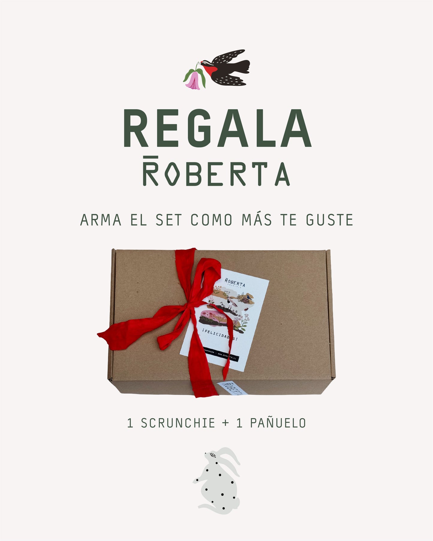 CAJA SET SCRUNCHIE + PAÑUELO ROBERTA