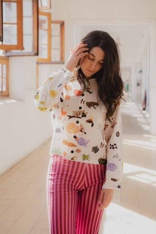 TOP LOLA MICROBOSQUE MANGA LARGA