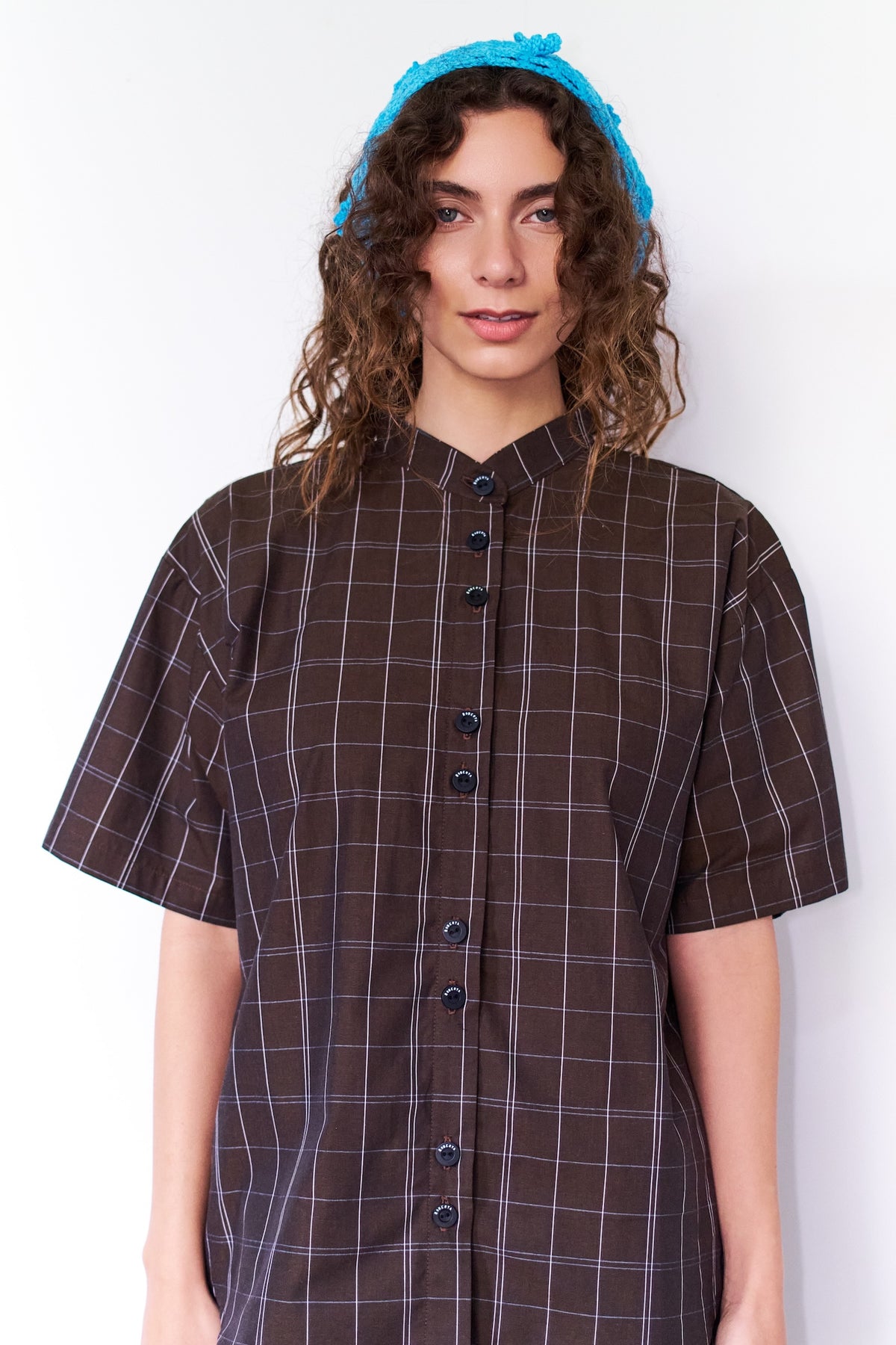 CAMISA GLOBO MAO ESCOCES CAFE