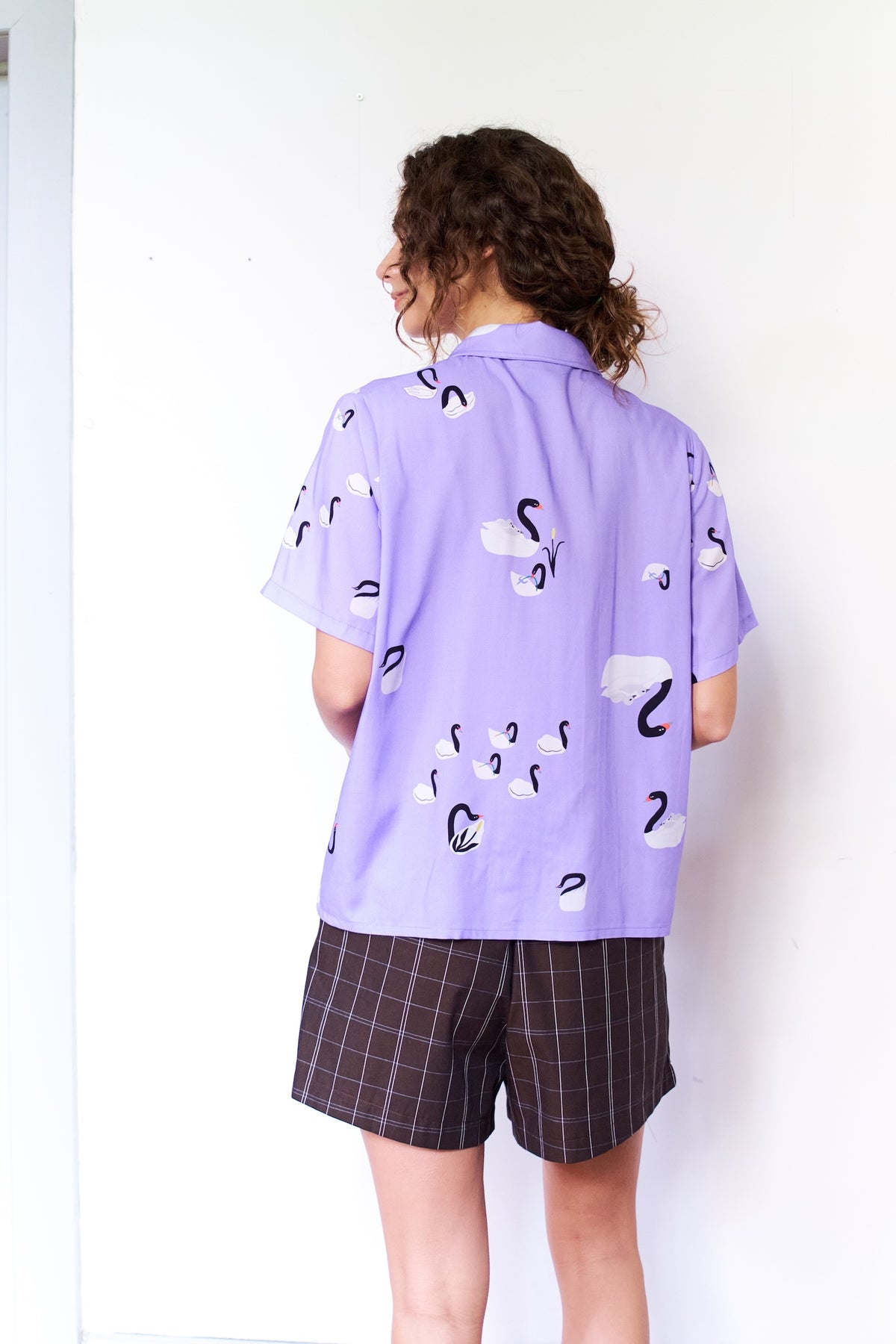 GUAYABERA BANDADA MALVA