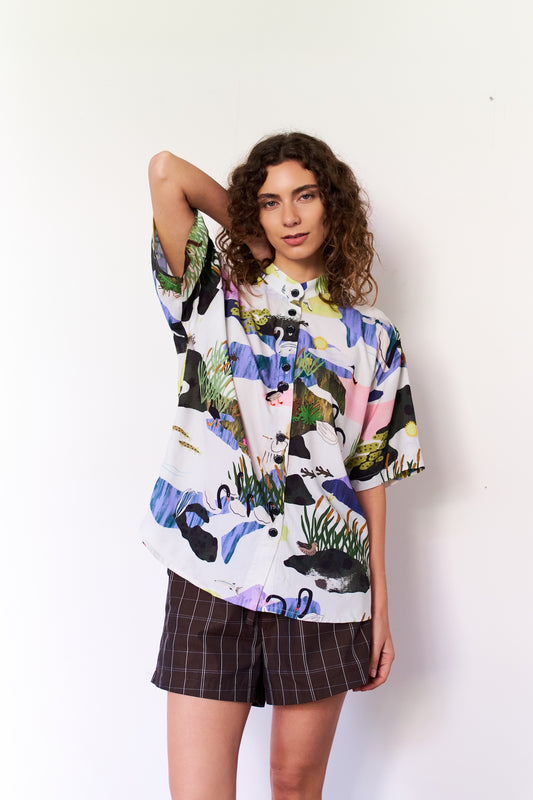CAMISA GLOBO MAO HUMEDAL DIA