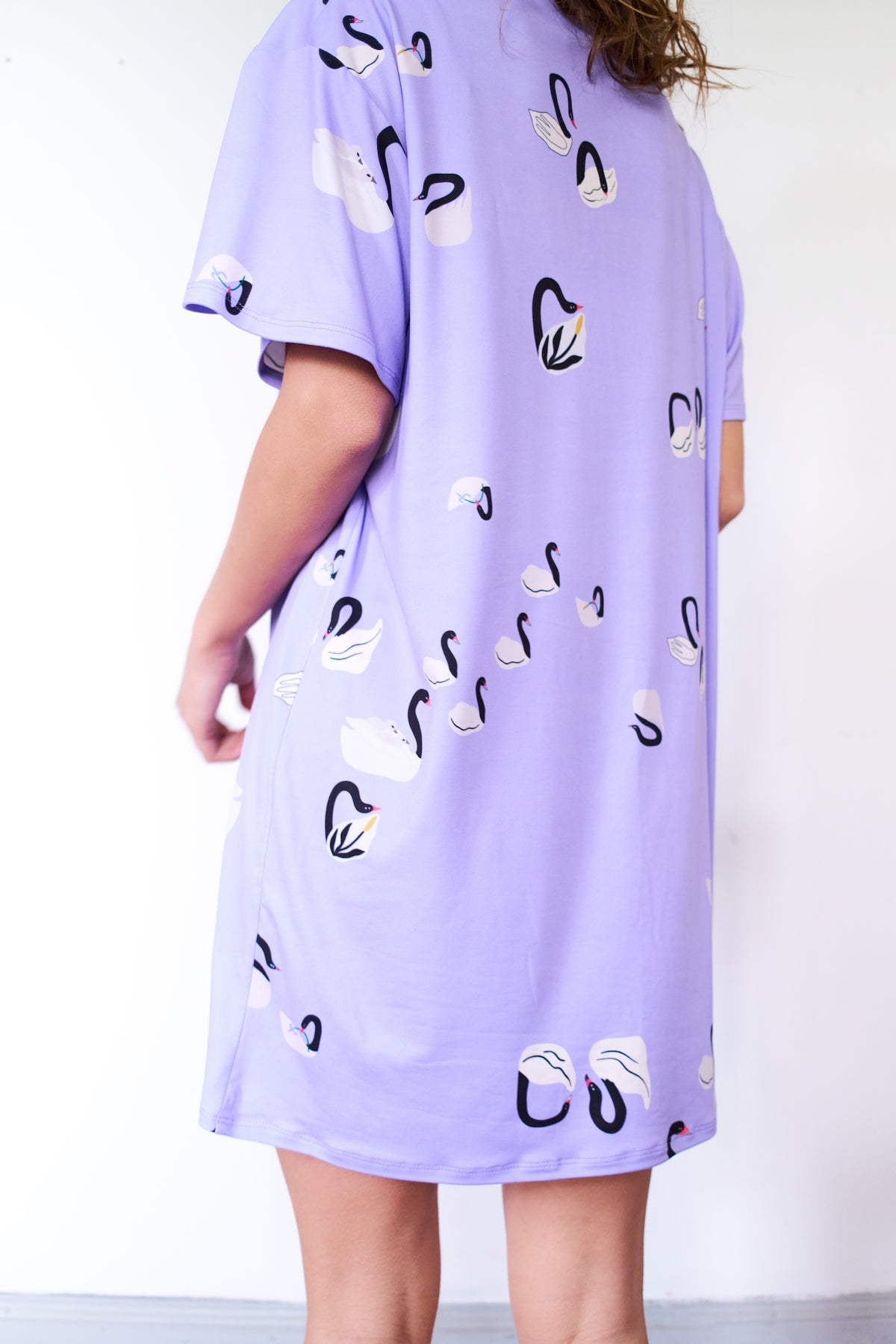 VESTIDO TORTUGA BANDADA MALVA