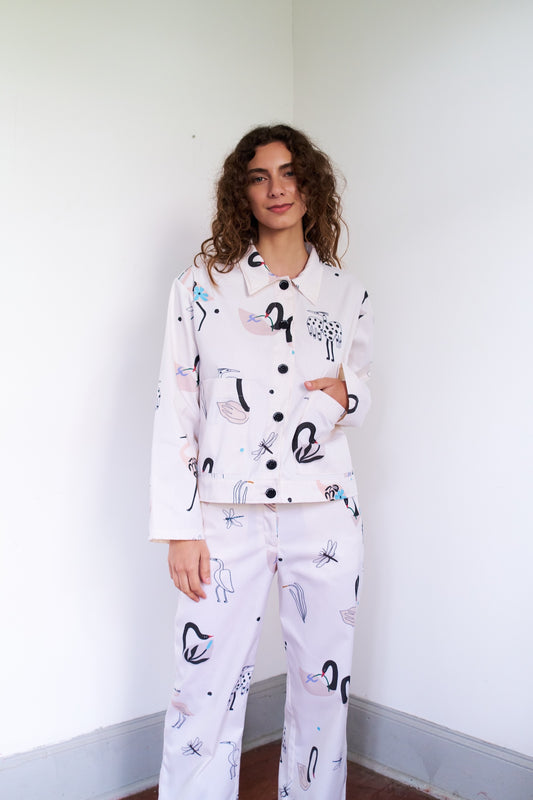 CHAQUETA POOL GARZA BLANCO