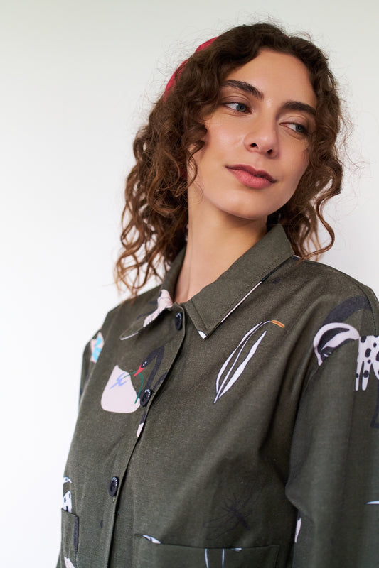 CHAQUETA POOL GARZA VERDE