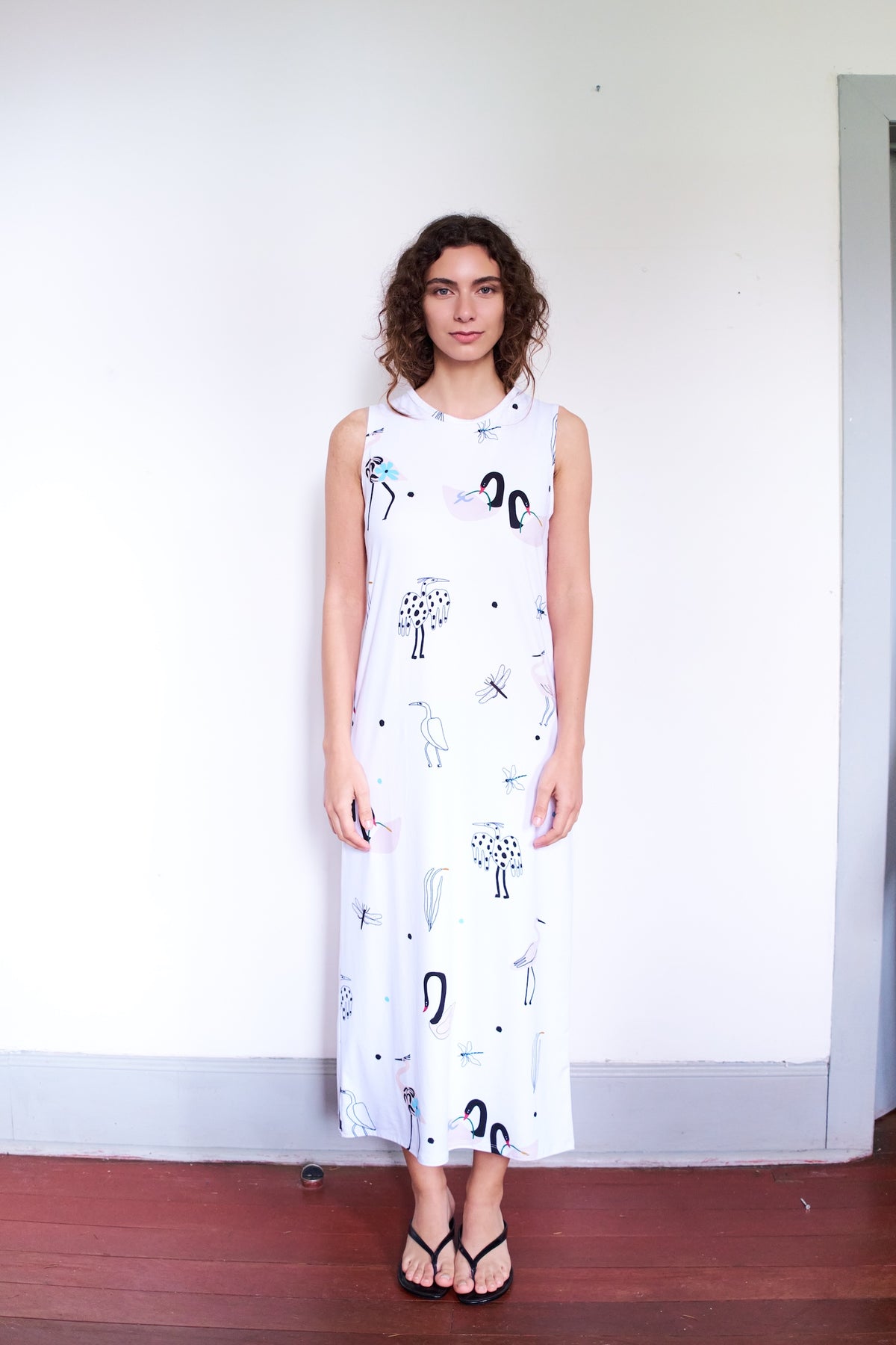 VESTIDO A GARZA BLANCO