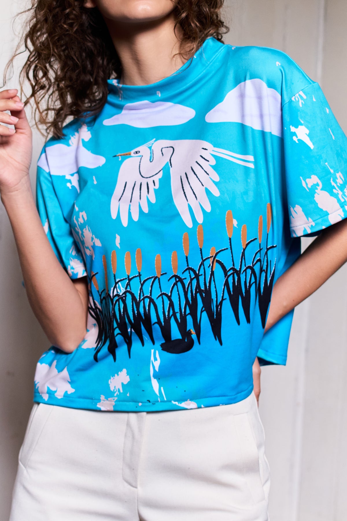 POLERA TORTUGA CUADRO GARZA CALIPSO