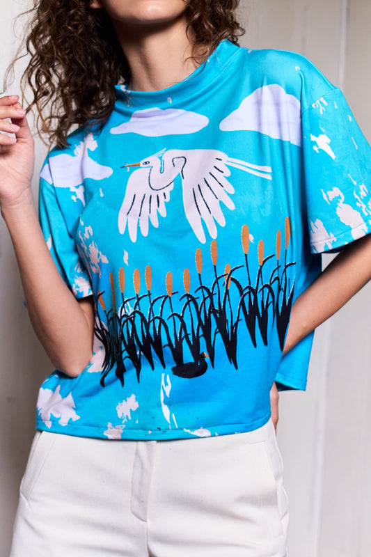 POLERA TORTUGA CUADRO GARZA CALIPSO