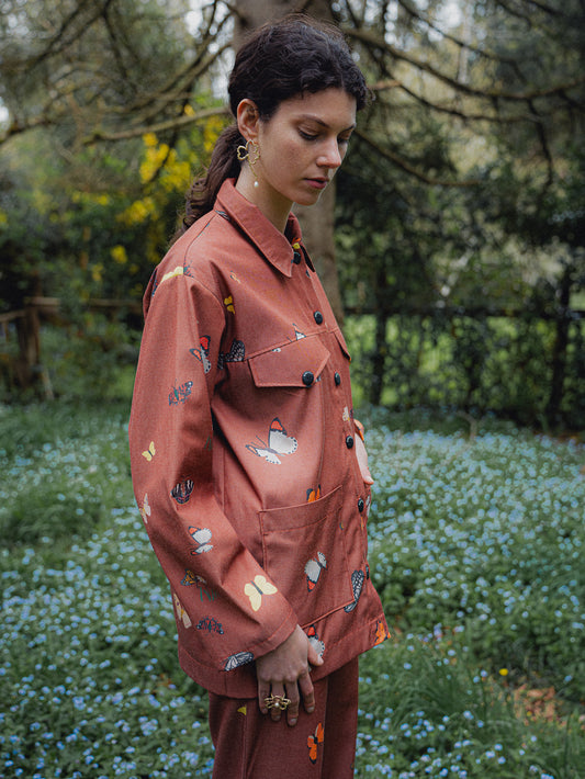 CHAQUETA POOL LARGA MARIPOSAS MANJAR