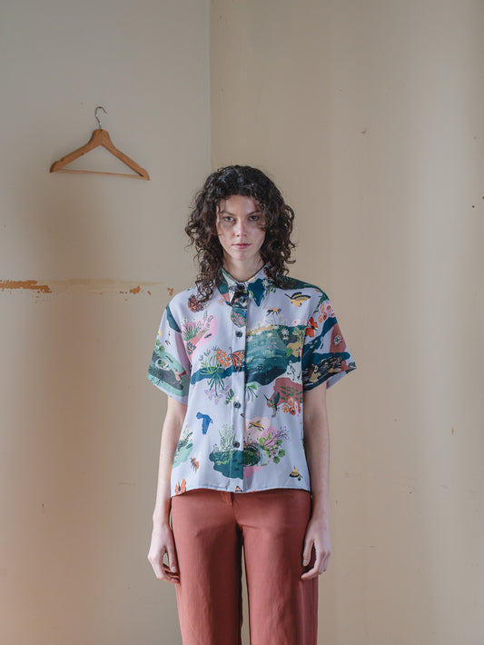 CAMISA BOTONERA CORTA CAMPO TARDE