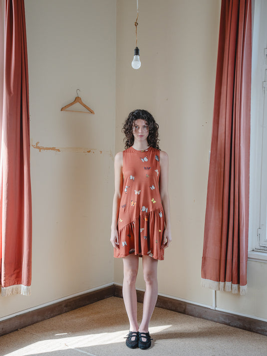 VESTIDO BLUME CORTO MARIPOSAS MANJAR