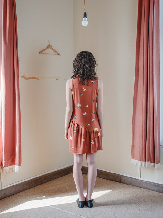 VESTIDO BLUME CORTO MARIPOSAS MANJAR